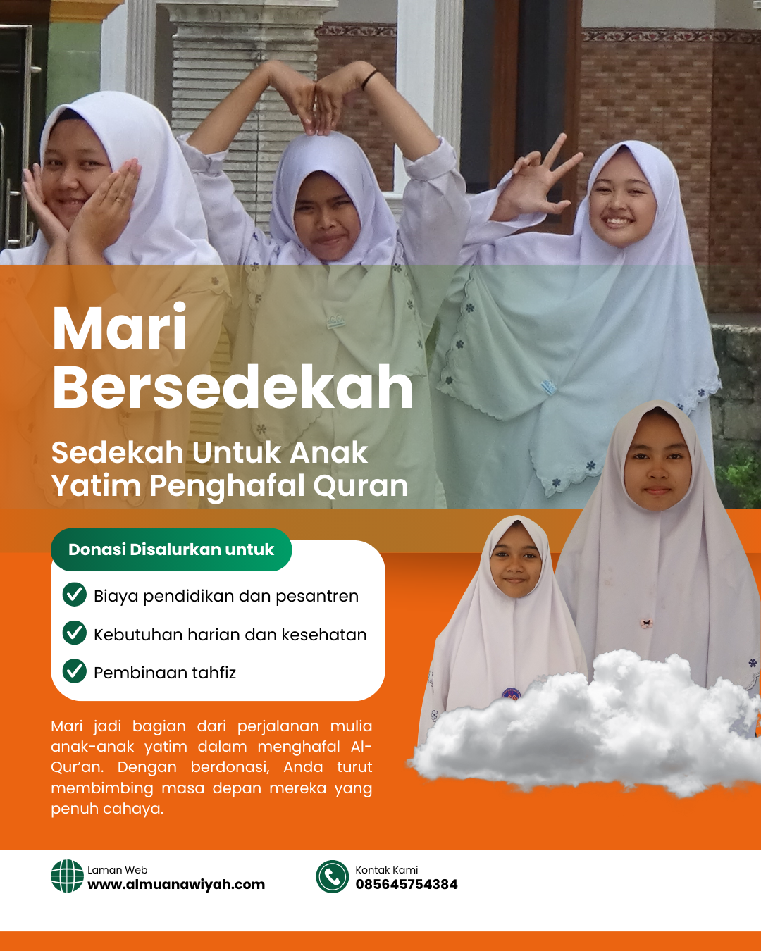 gambar poster sedekah untuk yatim penghafal Al-Qur'an
