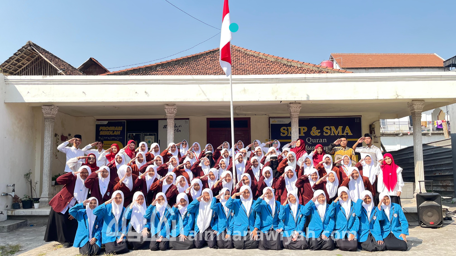 Peringatan HUT RI Ke-80 pondok pesantren tahfidz putri JOmbang Al Muanawiyah