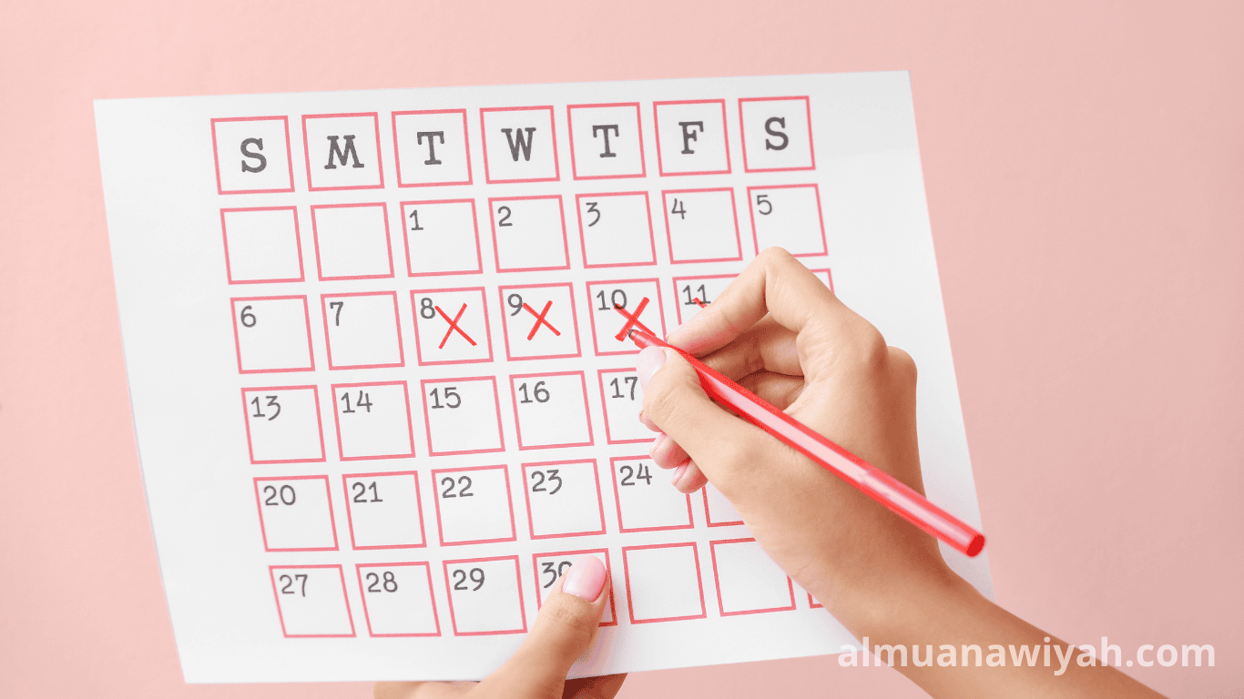 gambar kalender haid ilustrasi ringkasan fiqh haid