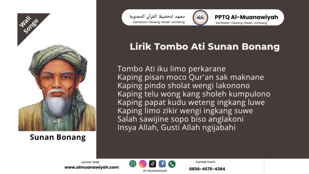 Lirik Tombo Ati Sunan Bonang