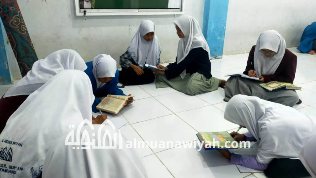 gambar para santri putri sedang mengaji Al Quran