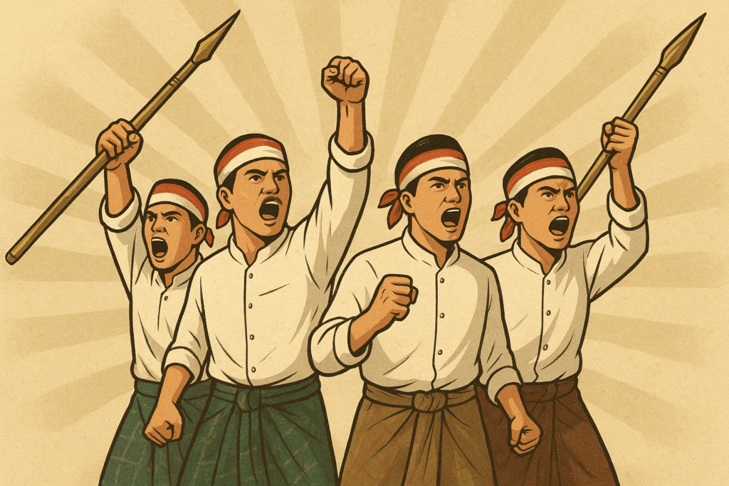 gambar ilustrasi pejuang santri