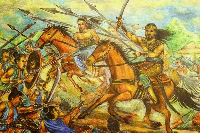 gambar prajurit menunggang kuda perang kesultanan demak melawan majapahit yang dipimpin sosok sunan kudus