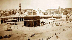 gambar kakbah di masa lampau ilustrasi kemuliaan nasab penjaga kakbah Abdul Manaf bin Zuhrah