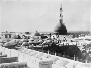 gambar Masjid Nabawi tahun 1908 ilustrasi sifat toleransi Nabi Muhammad dalam Piagam Madinah