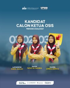 gambar kandidat pemilihan ketua OSIS SMP Quran Al Muanawiyah