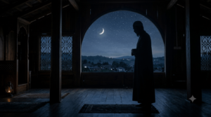 gambar orang shalat malam shalat witir sebelum tidur