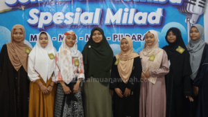 foto bersama santri lomba pildaraja dalam semarak milad Al Muanawiyah