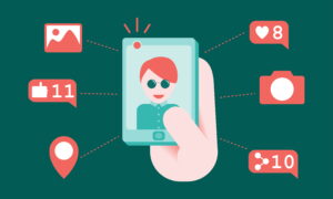 gambar postingan media sosial ilustrasi hukum ghibah di media sosial