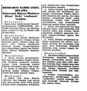poin-poin resolusi jihad dalam artikel makna kemerdekaan bagi Muslim